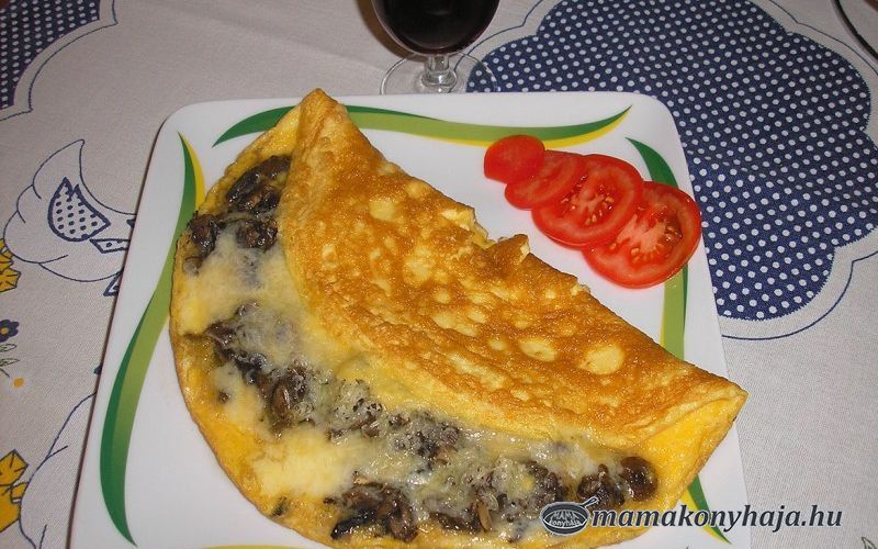 Gombás-sajtos omlett