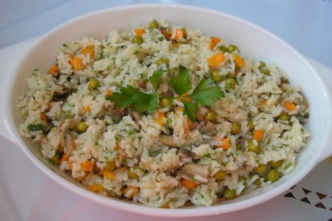Gombás-zöldséges rizs
